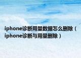 iphone诊断用量数据怎么删除（iphone诊断与用量删除）