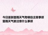 今日更新雷雨天气有哪些注意事项 雷雨天气要注意什么事项