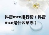 抖音mcn排行榜（抖音mcn是什么意思）