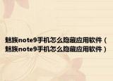 魅族note9手机怎么隐藏应用软件（魅族note9手机怎么隐藏应用软件）