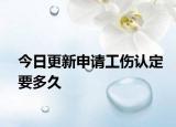今日更新申请工伤认定要多久