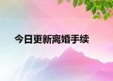 今日更新离婚手续