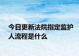 今日更新法院指定监护人流程是什么
