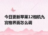 今日更新苹果12相机九宫格界面怎么调