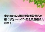 华为mate20相机里如何设置九宫格（华为mate20x怎么设置相机九宫格）