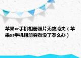 苹果xr手机相册照片无故消失（苹果xr手机相册突然没了怎么办）