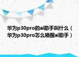 华为p30pro的ai助手叫什么（华为p30pro怎么唤醒ai助手）