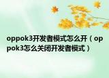 oppok3开发者模式怎么开（oppok3怎么关闭开发者模式）