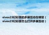 vivox23幻彩版的多屏互动在哪里（vivox23幻彩版怎么打开多屏互动）