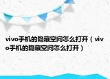 vivo手机的隐藏空间怎么打开（vivo手机的隐藏空间怎么打开）