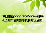 今日更新opporeno5pro+和findx2哪个好两款手机的对比说明