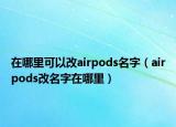 在哪里可以改airpods名字（airpods改名字在哪里）