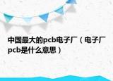 中国最大的pcb电子厂（电子厂pcb是什么意思）