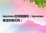 iqooneo支持高刷吗（iqooneo有挂机模式吗）