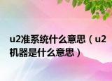 u2准系统什么意思（u2机器是什么意思）