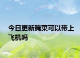 今日更新腌菜可以带上飞机吗