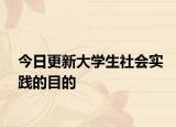 今日更新大学生社会实践的目的