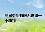 今日更新有眼无珠猜一个动物