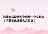鸿蒙怎么设置四个应用一个文件夹（鸿蒙怎么设置大文件夹）