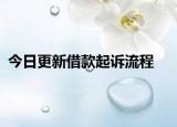 今日更新借款起诉流程