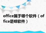 office属于哪个软件（office是啥软件）