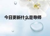 今日更新什么是导师