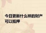 今日更新什么样的财产可以抵押