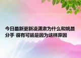 今日最新更新凌潇肃为什么和姚晨分手 很有可能是因为这样原因