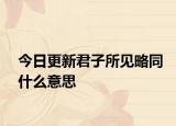 今日更新君子所见略同什么意思