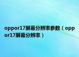 oppor17屏幕分辨率参数（oppor17屏幕分辨率）