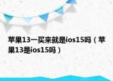 苹果13一买来就是ios15吗（苹果13是ios15吗）