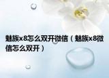 魅族x8怎么双开微信（魅族x8微信怎么双开）