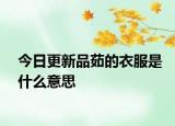 今日更新品茹的衣服是什么意思