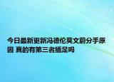 今日最新更新冯德伦莫文蔚分手原因 真的有第三者插足吗