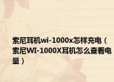 索尼耳机wi-1000x怎样充电（索尼WI-1000X耳机怎么查看电量）