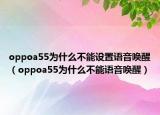 oppoa55为什么不能设置语音唤醒（oppoa55为什么不能语音唤醒）