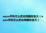 oppo手机怎么把应用图标变大（oppo手机怎么把应用图标变大）