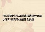 今日更新小米11震动马达是什么轴小米11震动马达是什么类型