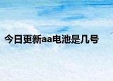 今日更新aa电池是几号
