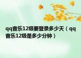 qq音乐12级要登录多少天（qq音乐12级是多少分钟）
