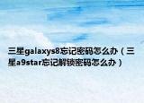 三星galaxys8忘记密码怎么办（三星a9star忘记解锁密码怎么办）