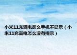 小米11充满电怎么手机不显示（小米11充满电怎么没有提示）