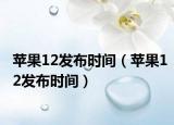 苹果12发布时间（苹果12发布时间）