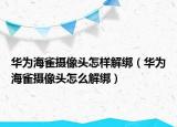 华为海雀摄像头怎样解绑（华为海雀摄像头怎么解绑）