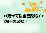 xr双卡可以自己改吗（xr双卡怎么换）