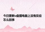 今日更新u盘插电脑上没有反应怎么回事