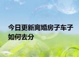 今日更新离婚房子车子如何去分