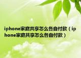 iphone家庭共享怎么各自付款（iphone家庭共享怎么各自付款）