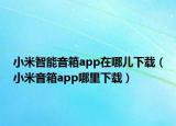 小米智能音箱app在哪儿下载（小米音箱app哪里下载）