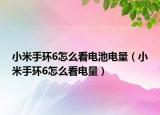 小米手环6怎么看电池电量（小米手环6怎么看电量）